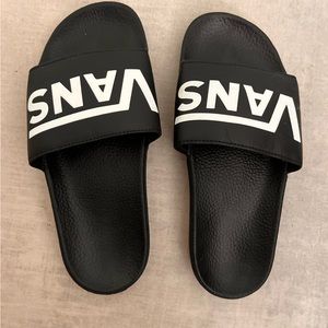 Vans womens size 7 black slides